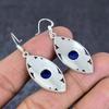 Natural Lapis Lazuli Gemstone 925 Sterling Silver Jewelry Earring 1.97" J9J48