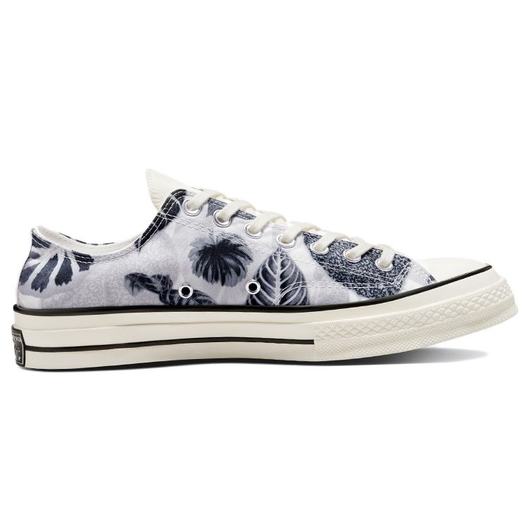 Converse Кроссовки унисекс Chuck 70 Low Tropical Leaf White Egret Black A00483C