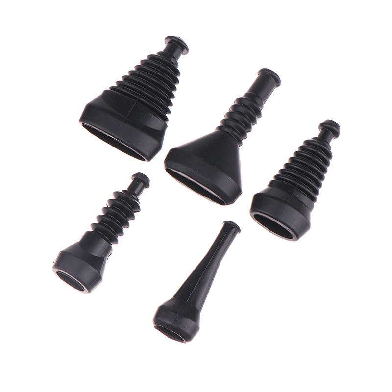 New 5pcs Black 2/3/4/5 Pin Waterproof Automotive Wire Cover Rubber Boot Cap For Amp Tyco Connector Series