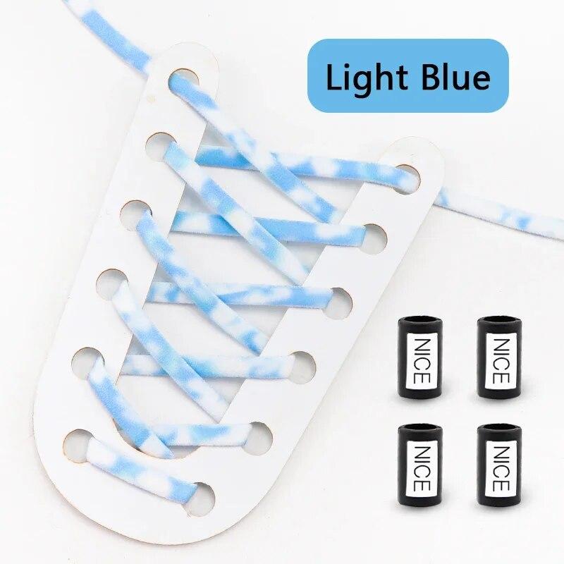 НОВЫЕ эластичные шнурки для кроссовок без завязок, шнурки для обуви с круглым металлическим замком, мужская и женская обувь для бега, кружевные аксессуары, 1 пара