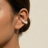 Golded C-shaped Ear Clip Imitation Pearl Gold Jewelry Elegant C Shape Ear Cuff  Jewelry