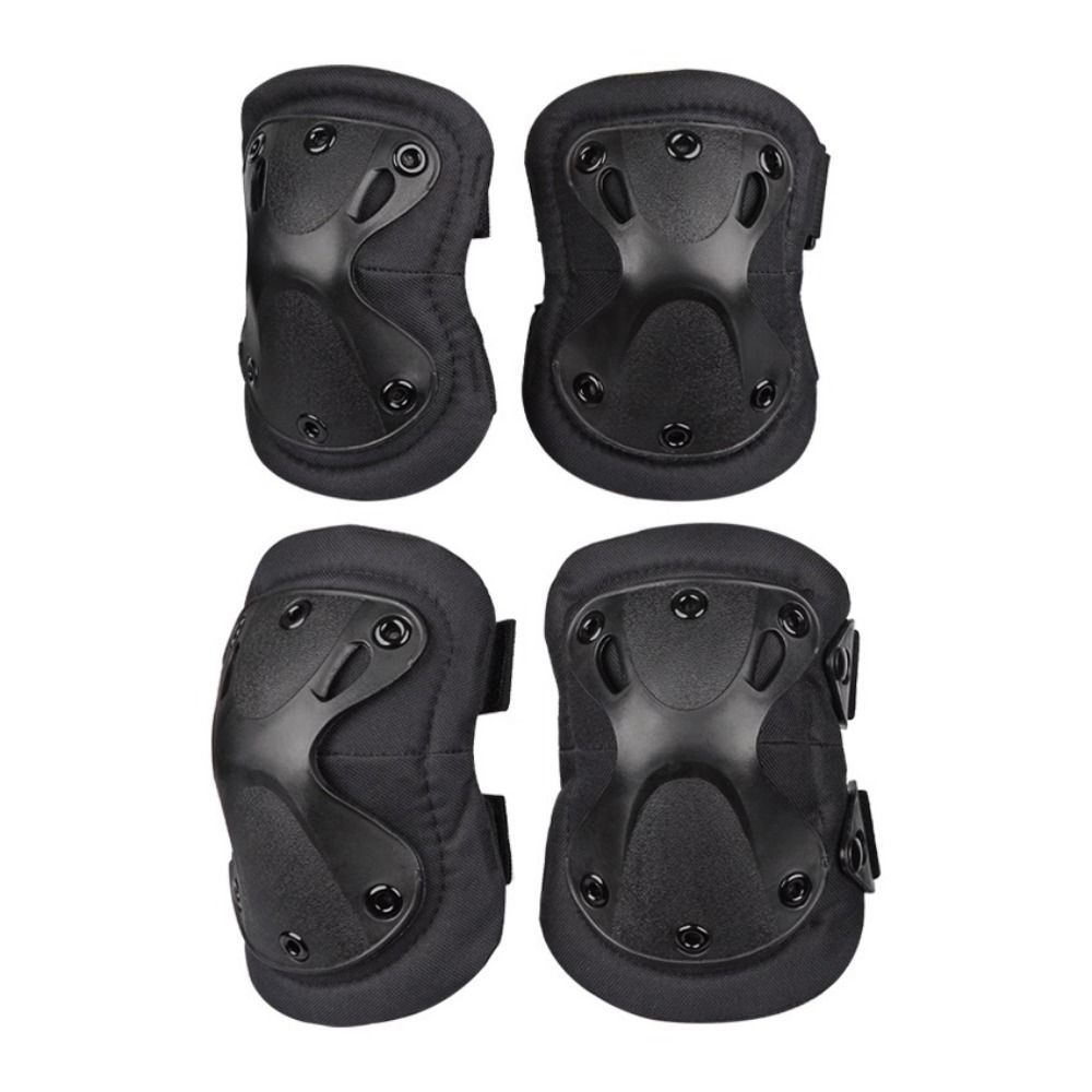 4Pcs/Set Adjustable Knee Pads Elbow Pads Professional Sports Protective Gear Outdoor Cycling