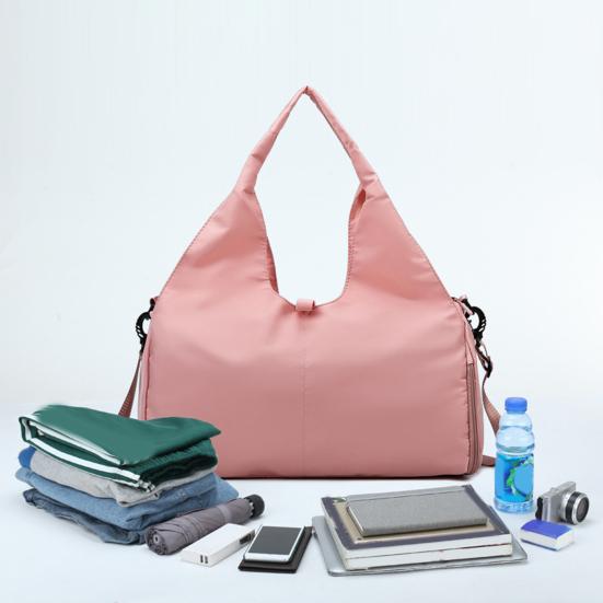 Yoga Bag Large Capacity Multifunctional Duffel with Wet Pocket Shoe Cabin Solid Color Gym Bag Versatile Sports Travel Bag