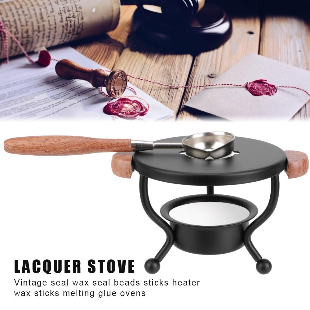 Сургучный штамп-подставка для палочек, самодельный подарок, деревянная ручка, ложка для сургуча, штатив для свечного штампа, огненная краска, ретро-печь для сургуча, горшок для плиты