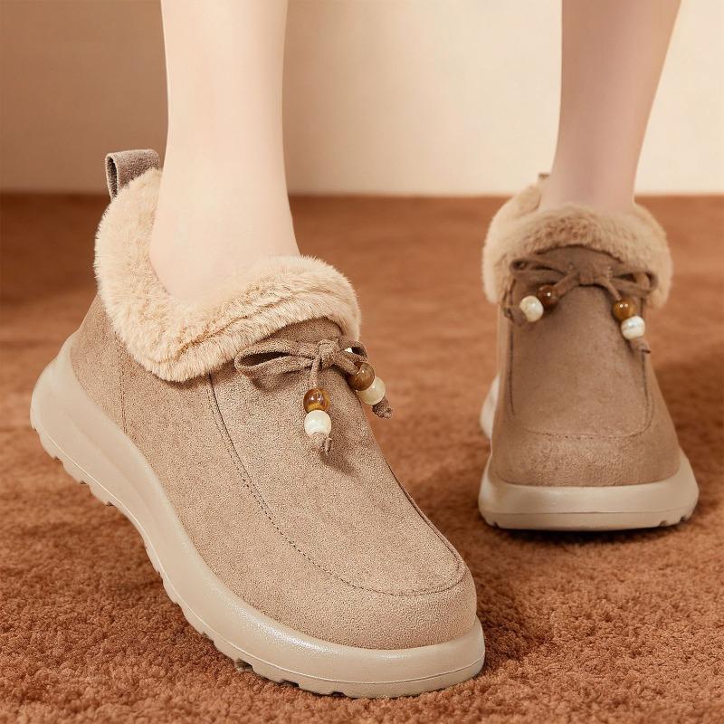 Хлопковая обувь женская новая зимняя универсальная бархатная утолщенная обувь для снега модная обувь из хлопка без застежки с нескользящей подошвой