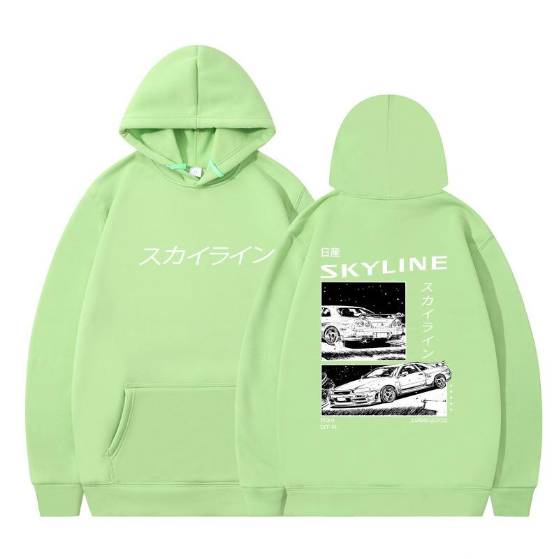 Autumn and Winter New Anime Drift AE86 Initial D Printing Fashion Casual Hooded Men's and Women's Sweatshirt