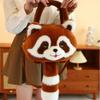 Animal Raccoon Plush Backpack Lightweight Single Shoulder Crossbody Gift Bag