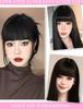GFun Bangs Super Double Hair Small Fully Partial Point Site Темно-коричневый парик, полный, густые, объемные, для лица, натуральные, уложенные вручную, парик, парик, маскировка,