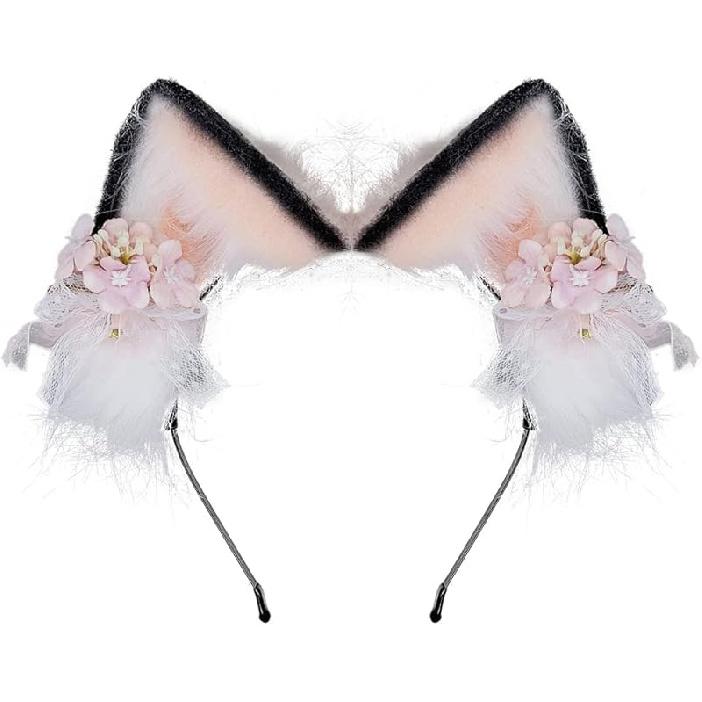 VIGVAN KYC Анимальные ушки Каваи Плюшевые Кошачьи ушки Заколка Головной убор Хэллоуин Косплей