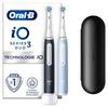 Oral-B iO 3 Pack of 2, Black and Blue Electric Toothbrushes, 2 Brush Heads, 1 Travel Case