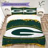 Green Bay Packers Pattern Bedding uilt Set uilt Cover Pillowcase Home Decoration Birthday Gift (1*duvet cover + 2*pillowcase without core)