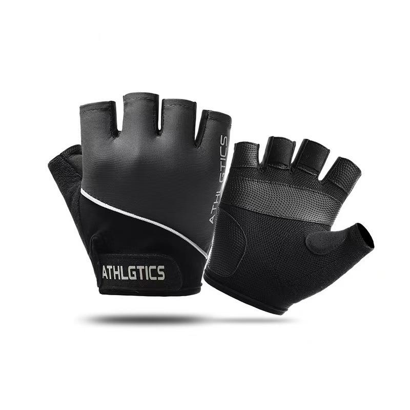 Fitness Gloves Men's Half Finger Breathable Ice Silk Anti  Slip Wear Resistant Liquid Silicone Women's Outdoor Cycling Sports Horizontal Bar Training