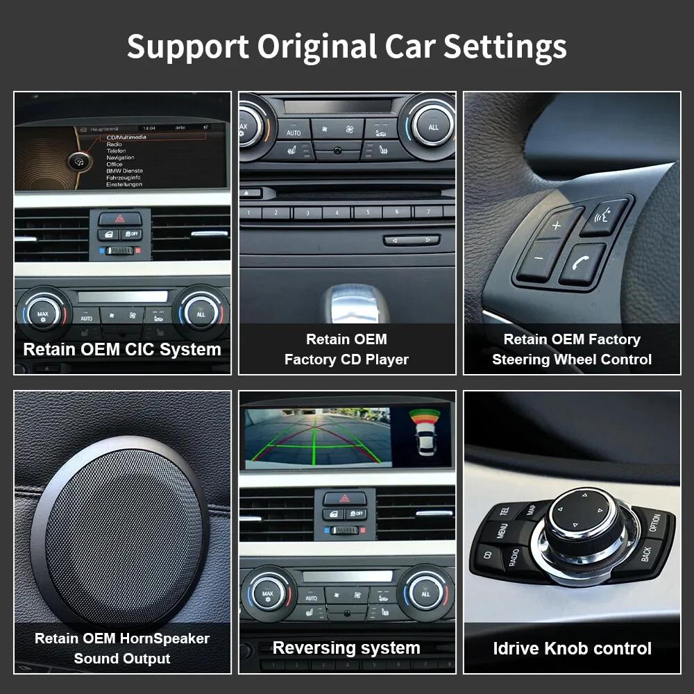 8,8-дюймовый экран беспроводной CarPlay Android автомобильный стерео для BMW 3 5 серии CIC E60/E61/E90/E91/E92/E93 2009-2010 автомобильный радиоприемник