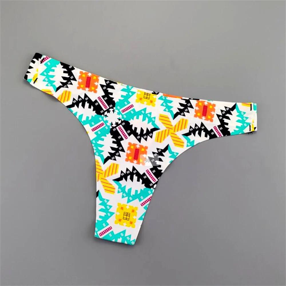3 шт. Леопардовые стринги Женские трусики с принтом Ледяной шелк Бесшовные Цельные Женские Сексуальные стринги Нижнее белье Большой размер