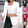 Elegant Women's Cardigan Blazer Autumn Winter Long Sleeve Casual Solid Color Coat Jacket For Women Slim Blazers