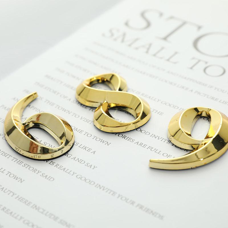 1 шт., высота 5 см, золотая домашняя наклейка, адресная дверная этикетка, золотой номер современного дома