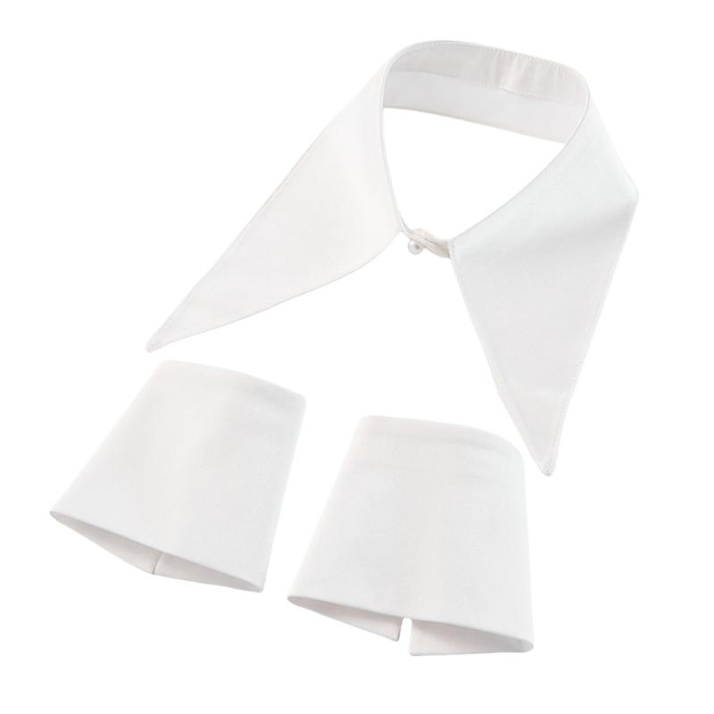 Detachable False Collar Girls Blouse Accessory for Hoodie Sweater Sweatshirt for Lady Girl Wrist Cuffs Collar