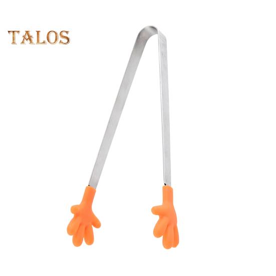 Mini Tongs Serving Tong Stainless Steel Palm Shape Food Tong for Ice Cube Sugar Fruits Salad Barbecue Grilling Buffet Kitchen Cooking