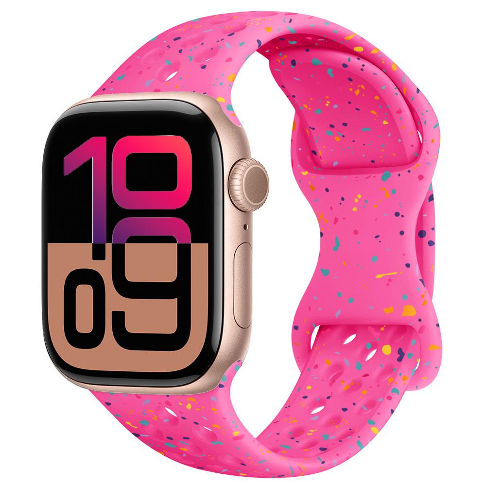 Силиконовый ремешок для Apple Watch 11 10 9 8 7 46 мм 45 мм 42 мм 41 мм Ultra 3/2 49 мм Дышащий браслет для iWatch 6 5 4 SE 44 мм