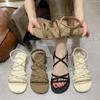 New Temperament Sandals Women's Flat Bottom Versatile Not Tired Feet with Sandals Popular Skirt Summer