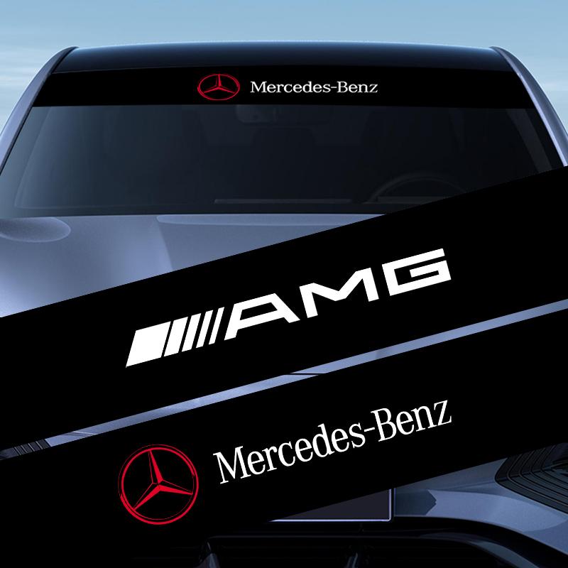 Car Front Windshield Stickers Front and Rear Decorative Decals Stickers for Mercedes Benz A200 A180 W177 GLA AMG A C E CLS Class