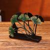 Ginkgo Vertical Napkin Holder Rustic Ginkgo Leaves Napkin Storage Holder Metal Paper Towel Dispenser Kitchen Tabletop Decorative Organizer