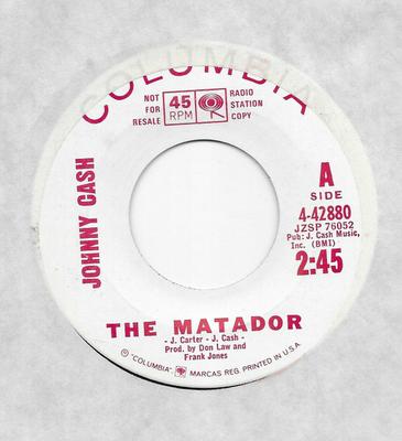 7-дюймовая пластинка ДЖОННИ КЭШ - Матадор 442880 Columbia 1963 США Фолк Б/У