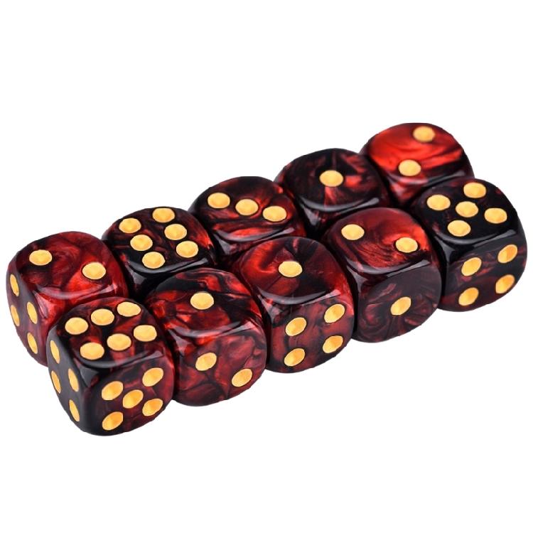 20 шт. Акриловые кубики для ролевых игр Двухцветные 6-гранные кубики Кубики с закругленными углами