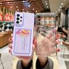 Чехол-кошелек с карманами для карт для Samsung Galaxy S25 S24 S23 S22 S21 Ultra Plus FE A54 A53 A13 A14 A52 A34 A32 A72 5G Прозрачная накладка Funda