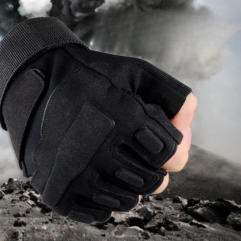 Мужские боксерские перчатки спецназа для тренировок, физической подготовки, езды на велосипеде на открытом воздухе, спортивные, тактические, противоскользящие, без пальцев