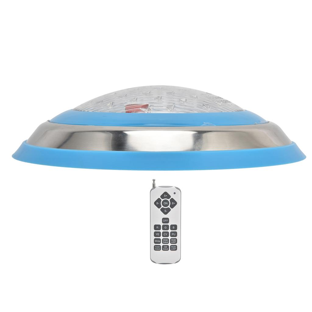 LED Simming Pool Light Underwater Light AC12V RGB HighPower 18Key Remote Control Submersible Light(54W 5400LM )