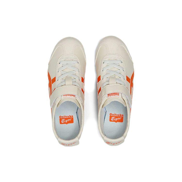 ONITSUKA TIGER Mexico 66 Кожа Ретро Беговые Низкие Кроссовки Детские Повседневные Кроссовки Детские Кроссовки Белый Оранжевый 1184A049-100