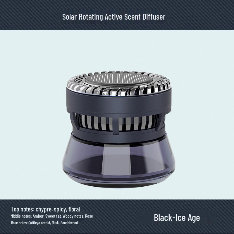 Solar Rotating Car Aromatherapy Perfume Ornament - High-End Car Interior Decoration Accessory.