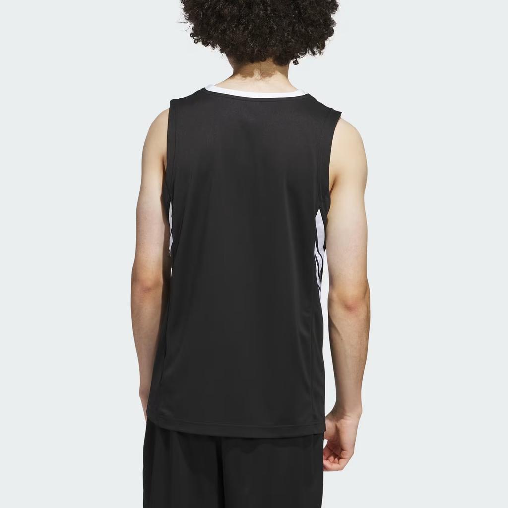 Adidas Basketball 3-Stripes FW24 Casual Comfortable Simple Basketball Vest Men Tops Black White JI7574