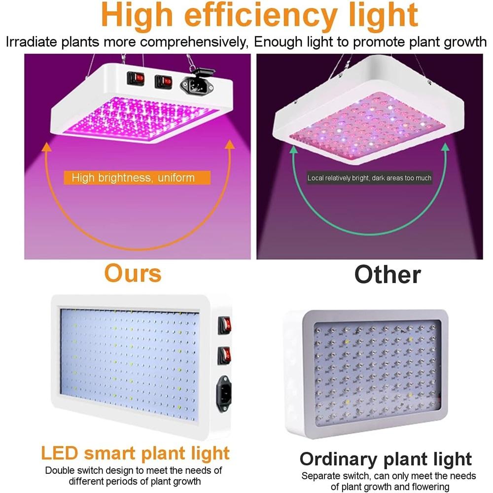 1000w 216 Led Plant Lamp Grow Lamp Full Spectrum Indoor Plants Grow Lamp Plant Light