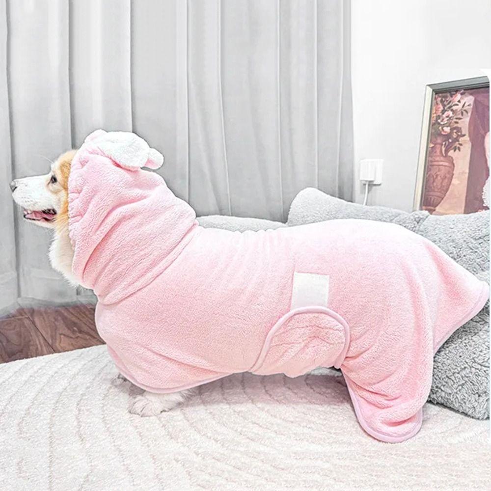 Super Absorbent Dog Bathrobe Quick-drying Cat Bath Robe  for Small Medium Large Dogs