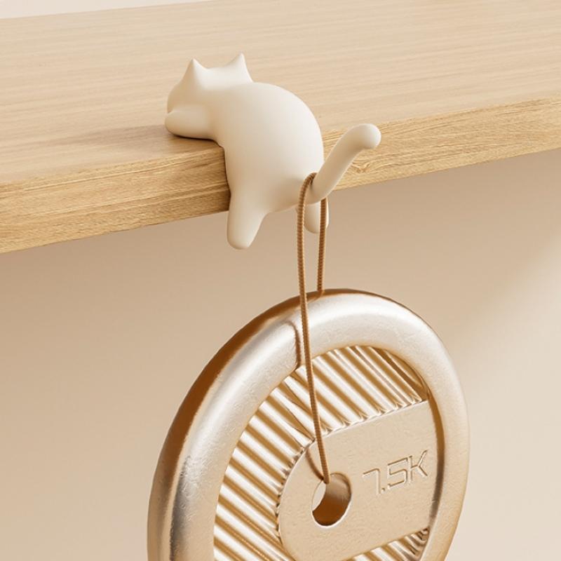 Милый Портативный Крючок-Вешалка для Сумки с Кошкой, Крючок для Стола, Органайзер для Сумки, Рюкзака, Дорожной Сумки, Держатель, Декор для Дома, Офиса, Боковые Крючки для Стола