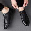 2025 Hot Sale Genuine Leather Casual Shoes Men All-match Outdoor Walking Shoes Lightweight Skate Shoes Men Flats Mens Sneakers