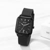 Квадратные часы Силиконовый календарь Аналоговые Резиновый ремешок Кварцевые часы Повседневные Стильные Черные Модные аксессуары День рождения Юбилей Рождество Парень