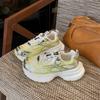 Thick-soled Heightening Color Matching Women's 2025 New Mesh Breathable, Comfortable and Lightweight Casual Sports Shoes