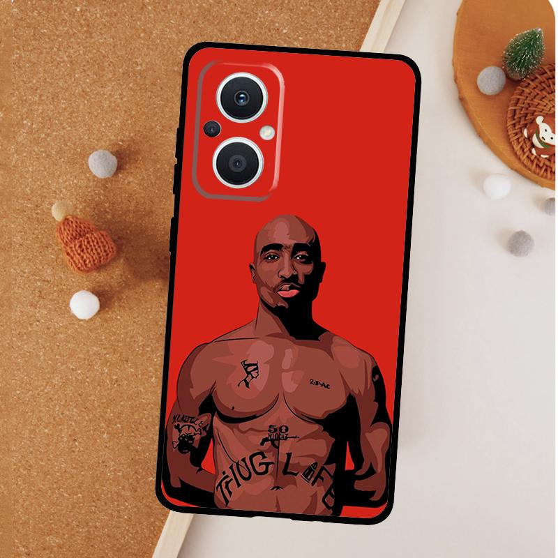 Rapper 2pac Singer Tupac Phone Case For OPPO Reno 11 F 13 12 F 8T 7 8 10 Pro OPPO Find X8 X6 Pro X3 X5 Lite Cover