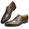 Fashion High Quality Genuine Leather Shoe Men Fashion Shoes Oxford Shoes Luxury Men Lace Up Formal Party Business Dress Banquet Shoes