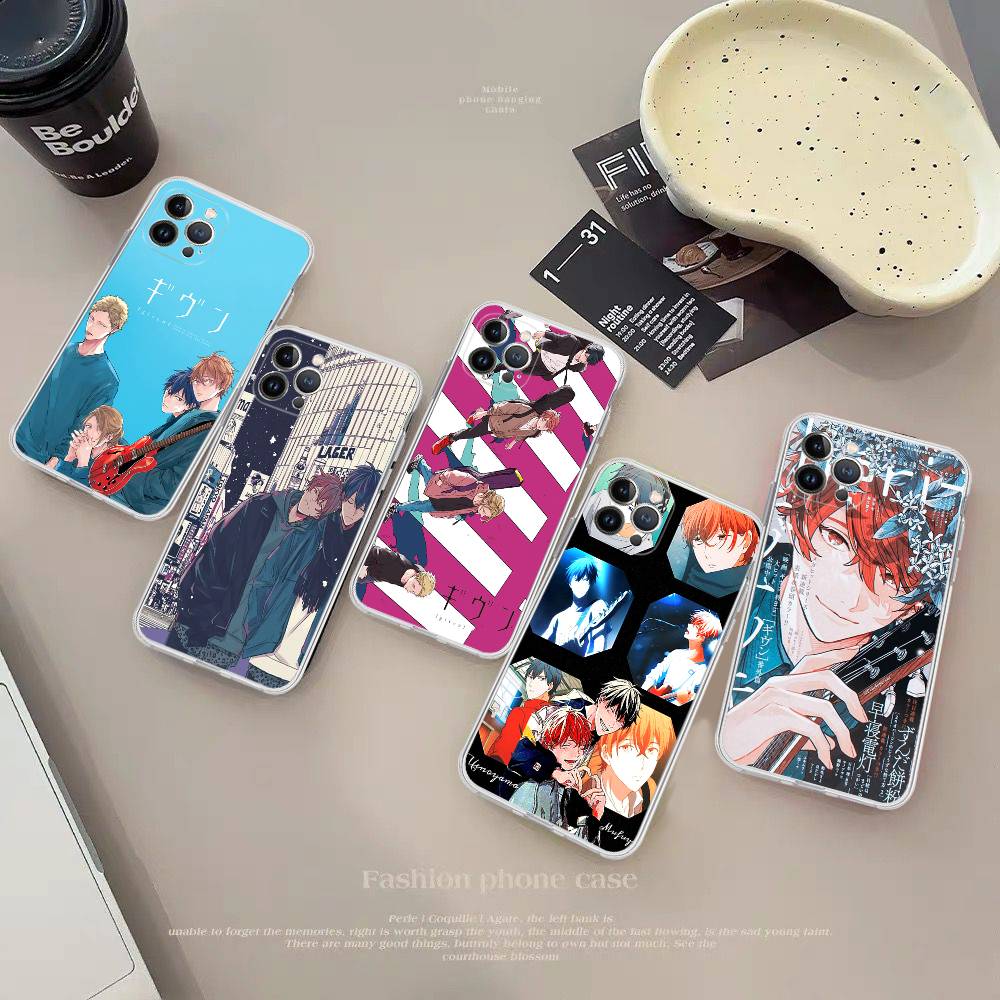 Японский мультфильм Given Прозрачный чехол для телефона для iPhone 17 Air 16 Pro Max 15 14 13 12 11Plus Ударопрочный чехол
