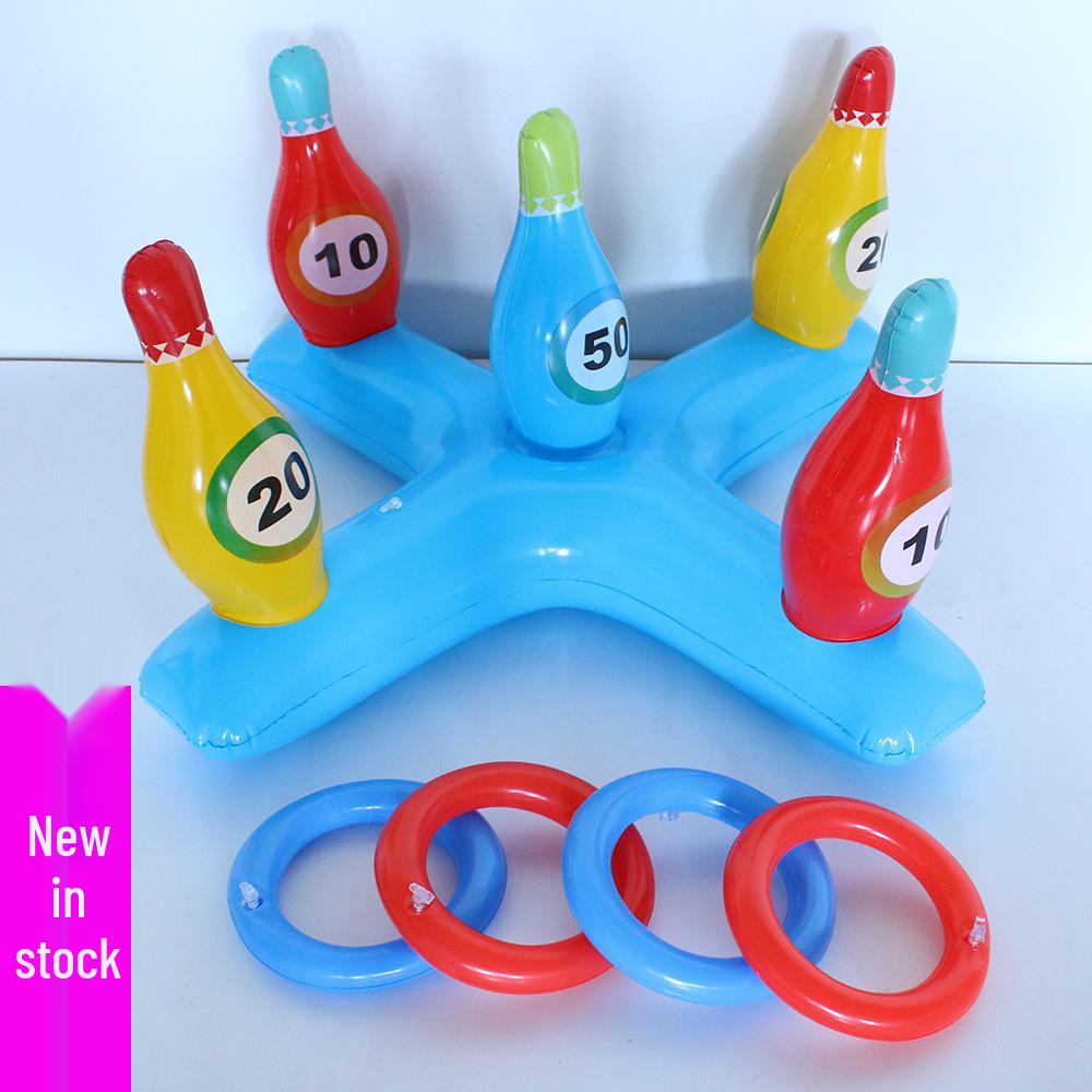 Inflatable Bowling & Ring Toss Outdoor Game for Kids