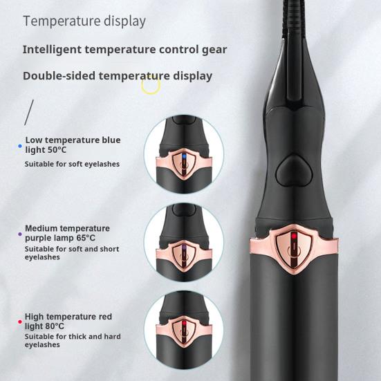 Electric Eyelash Curler USB Rechargeable Mini Heated Eyelash Curler with 3 Heat Modes Fast Heat Up In 8s Finalize Eyelash Tool for Women