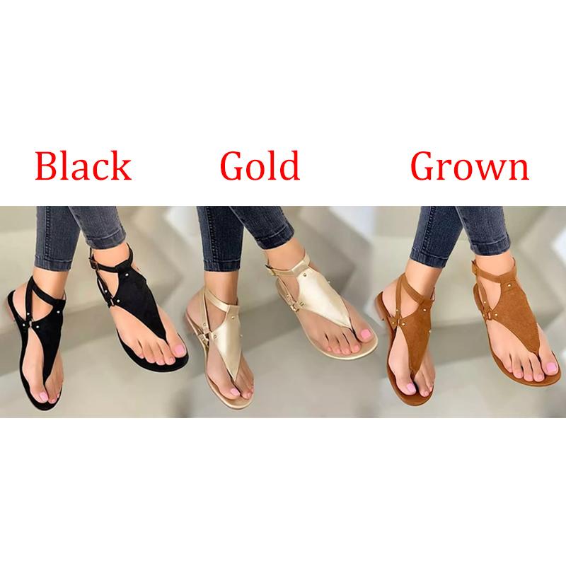 Женские пляжные сандалии на плоской подошве с открытым носком и пряжками, шлепанцы большого размера в стиле бохо, на открытом воздухе, лето в богемном стиле