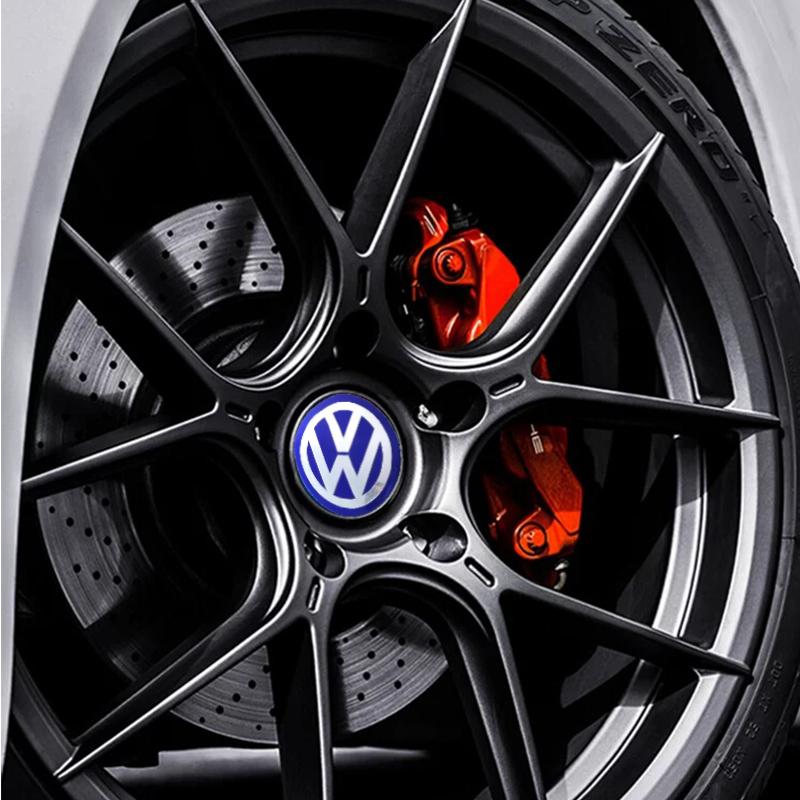 Для VOLKSWAGEN VW 4 шт./комплект Автостайлинг Алюминиевый Металлический Колпачки Центральных Колпачков Колес Значок Наклейка Для Volkswagen VW Golf Polo Passat Tou