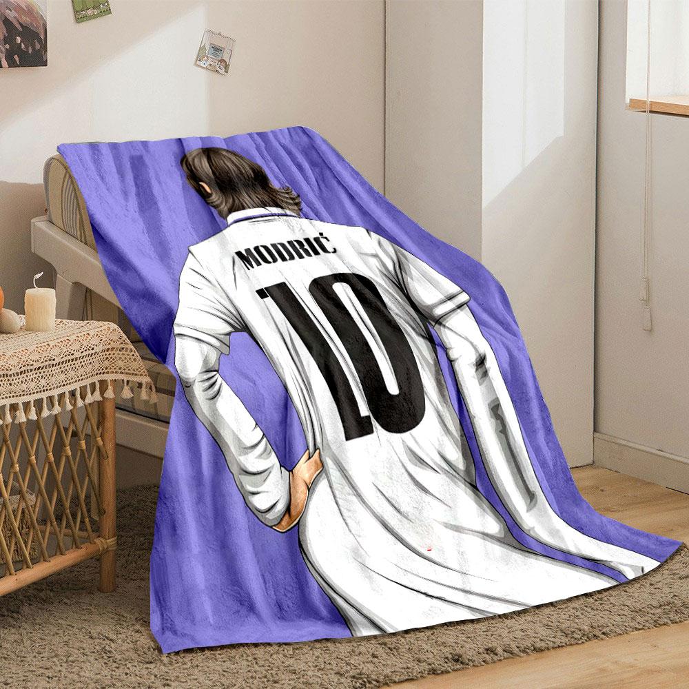 Soccer player in white jersey with the number 10 on the back. for all seasons blanket lunch break throw gift