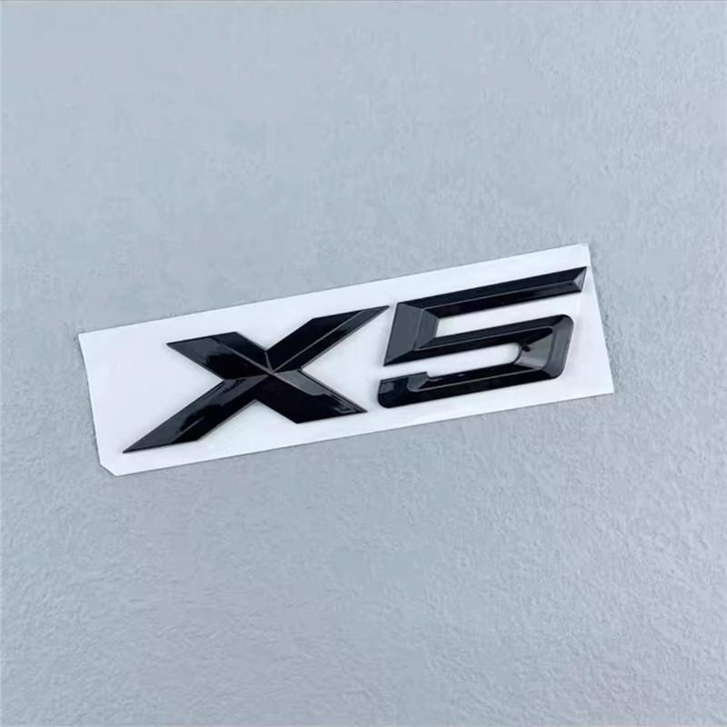3D ABS Black Chrome Car Letters Rear Trunk Emblem Badge X1 X2 X3 X4 X5 X6 X7 Logo For BMW E70 E53 F15 G05 Decals Sticker Styling