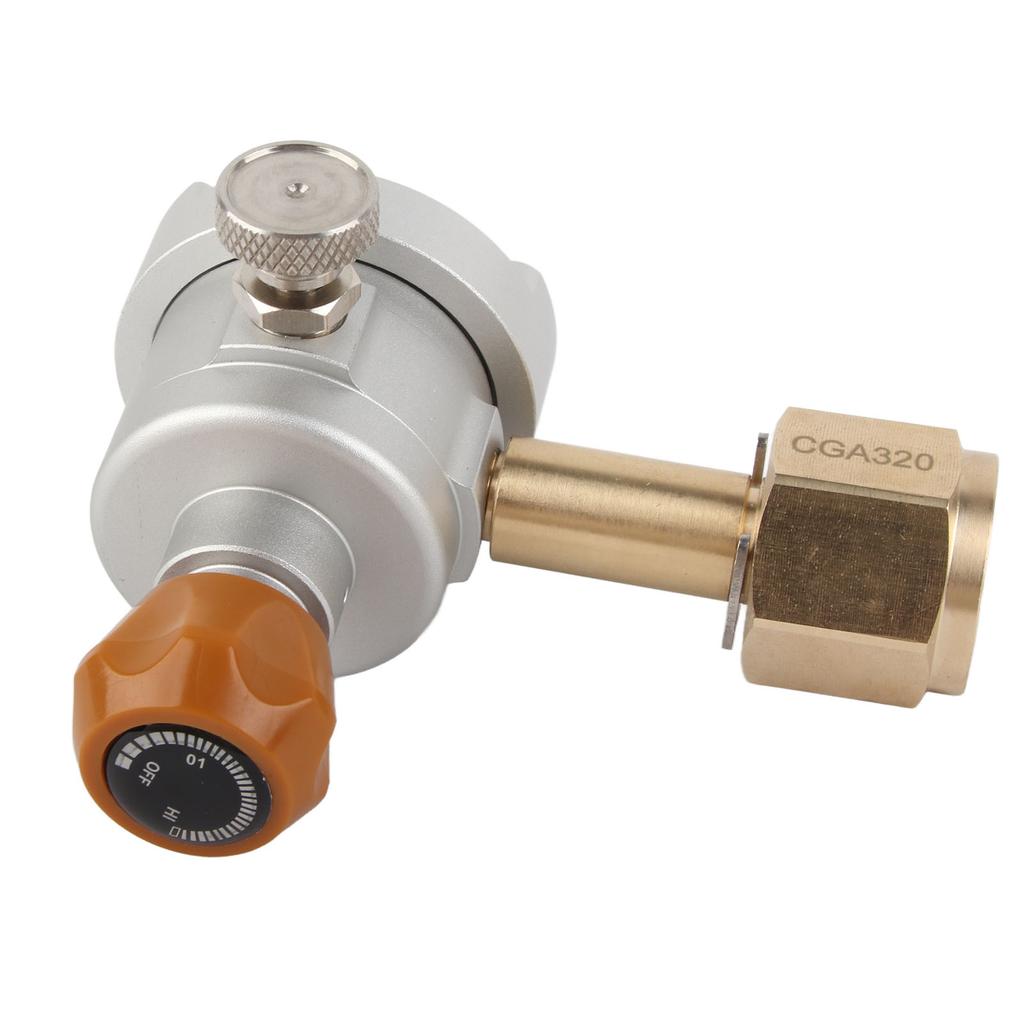 CO2 Filling Adapter for DUO for Terra for Art Soda Maker CGA320 CO2 Cylinder Silver Male Adapter